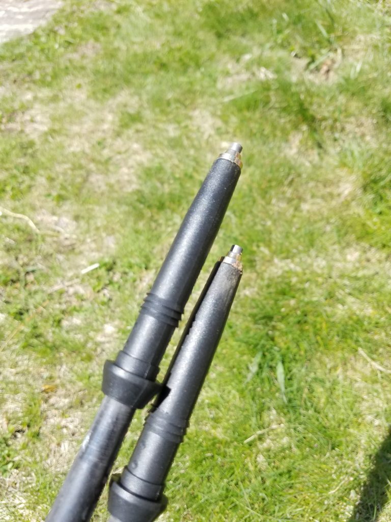 two new trekking pole tips
